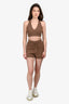 Loulou Studio Brown Cashmere Top/Shorts Set Size S