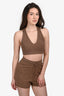 Loulou Studio Brown Cashmere Top/Shorts Set Size S