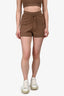 Loulou Studio Brown Cashmere Top/Shorts Set Size S
