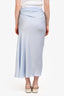 Beaufille Light Blue Satin 'Vela' Midi Skirt Size XS