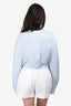 Beaufille Light Blue Satin Twist Blouse Size XS
