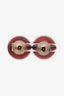 Christian Dior Red/Silver 'Tribales' Stud Earrings