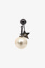 Christian Dior Faux Pearl/Crystal Star Single Drop Earring