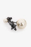 Christian Dior Faux Pearl/Crystal Star Single Drop Earring