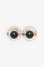 Christian Dior Gold Tone/Clear Tribal Stud Earrings