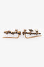 Christian Dior Aged Gold Tone Metal 'J'ADior' Charms Earrings