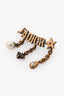 Christian Dior Aged Gold Tone Metal 'J'ADior' Charms Earrings