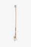 Christian Dior Aged Gold Tone/Faux Pearl 'Tribales' Drop Cuff Single Earring