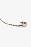 Christian Dior Aged Gold Tone/Faux Pearl 'Tribales' Drop Cuff Single Earring