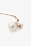 Christian Dior Aged Gold Tone/Faux Pearl 'Tribales' Drop Cuff Single Earring