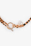 Christian Dior Gold Tone/Faux Pearl Chain Link Logo Toggle Bracelet