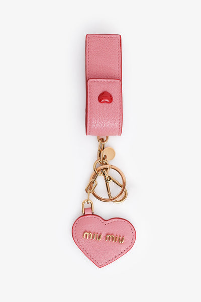 Miu Miu Pink/Red Leather Lipstick + Mirror Keychain – Mine & Yours