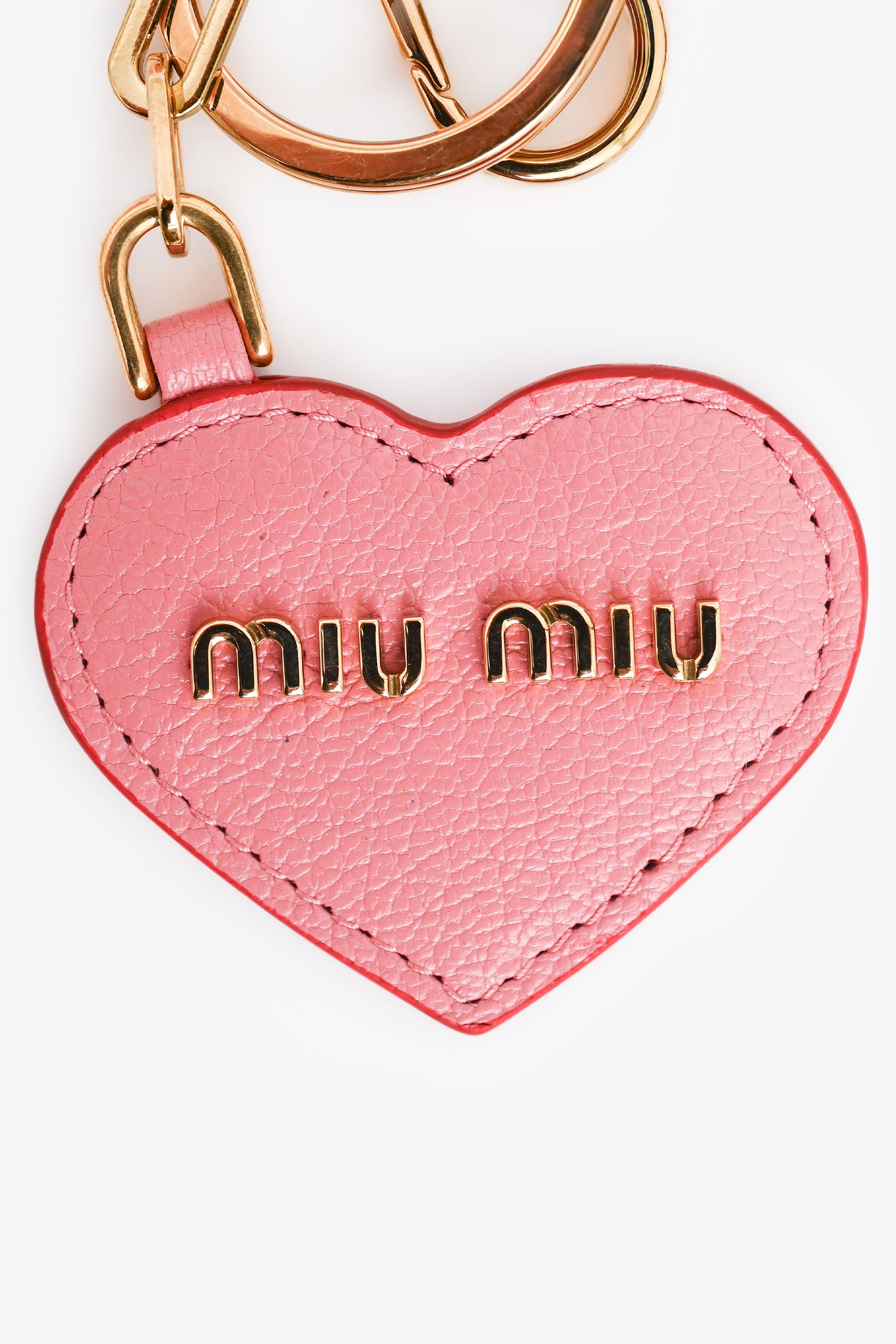 Miu Miu Pink/Red Leather Lipstick + Mirror Keychain – Mine & Yours