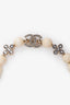 Pre-Loved Chanel™ White Strass/Resin Beads CC Station Bracelet