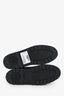 Pre-Loved Chanel™ 2022 White/Black Leather CC Logo Toe Cap Chelsea Boots Size 36.5