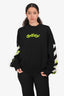 Off-White Black/White/Yellow Printed Crewneck Sweater Size S