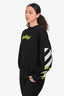 Off-White Black/White/Yellow Printed Crewneck Sweater Size S