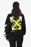 Off-White Black/White/Yellow Printed Crewneck Sweater Size S