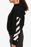 Off-White Black/White Printed Hoodie Size M