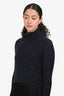 Fabiana Filippi Black/Navy Wool/Cashmere Sweater + Maxi Tulle Dress Set Size S