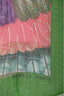 Hermès Green/Pink Silk Printed Large Sheer Scarf