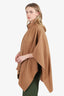 Weekend Max Mara Brown Alpaca Zip Up Poncho Estimated Size M