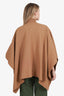 Weekend Max Mara Brown Alpaca Zip Up Poncho Estimated Size M