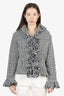 Anne Fontaine Black/White Tweed Cardigan Size 4
