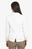 Alice + Olivia White Linen Single Breasted Blazer Size S