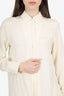 Max Mara Cream Silk Button Down Blouse Size 4
