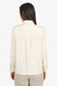 Max Mara Cream Silk Button Down Blouse Size 4