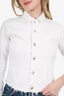L'agence White Denim Cropped Jacket Size XS