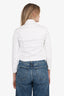 L'agence White Denim Cropped Jacket Size XS