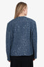 Orttu Blue Sequin Single Breasted 'Houston' Blazer Size XL