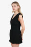 Maje Black V-Neck Mini Dress Size 40