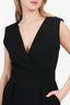 Maje Black V-Neck Mini Dress Size 40