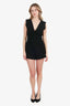 Maje Black V-Neck Mini Dress Size 40