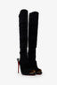 Christian Louboutin Black Cheminetta 120 Sock Heels Size 38.5