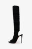Christian Louboutin Black Cheminetta 120 Sock Heels Size 38.5