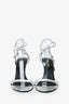 Saint Laurent Silver Strappy Heels Size 38