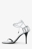 Saint Laurent Silver Strappy Heels Size 38