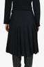 Burberry Black Wool Pleated Kilt With Buckles Size 4