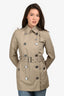 Burberry Brit Beige Double Breasted Trench Coat Size 2 US