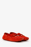 Louis Vuitton Red Suede Slip On Flats Size 40