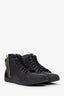 Louis Vuitton Black Leather Monogram Sneakers Size 40