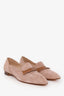 Manolo Blahnik Beige Suede Leather Fringe Flats Size 38
