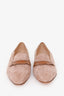 Manolo Blahnik Beige Suede Leather Fringe Flats Size 38
