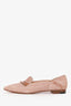 Manolo Blahnik Beige Suede Leather Fringe Flats Size 38