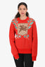 Gucci 2018 Red Wool 'Flying Tiger' Knitted Sweater Size M