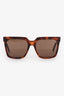 Celine Brown Tortoiseshell Square Sunglasses